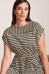 KING LOUIE Vera Chopito Stripe Dress Black