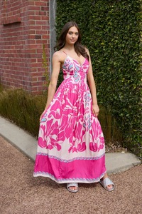 Augustine: AUGUSTINE Fenella Maxi Dress Pink