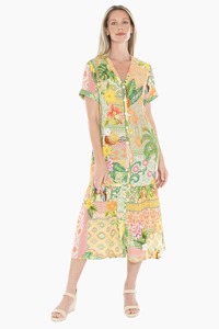 JUMP Pina Colada TIered Dress Multi