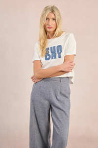 MOLLY BRACKEN Knitted Tee OWhite