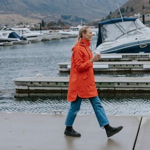 Jackets: MOKE Billie Coated Raincoat ChTomato