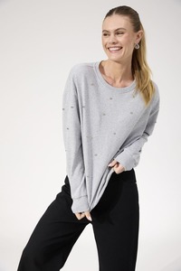 HAVEN Boston Studded Sweatshirt Grey