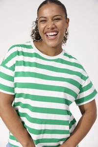 Tops: HAVEN Columbus Stripe Tee Green