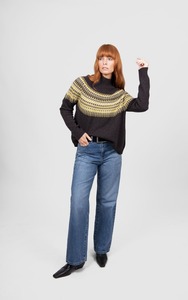 Bridge Lord: B&L Fair Isle Raglan Pullover Chocolate