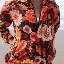 Our Full Range: FLOCK Rain Jacket Tangerine Dahlia