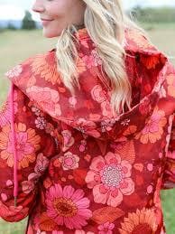 Our Full Range: FLOCK Rain Jacket Burgundy Bloom