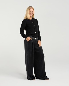 BLACKSTONE Pearl Button Cardy Black