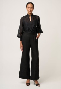 ONCE WAS Rhea Embr Pants Black