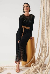 ONCE WAS Rhiannon Knit Dress Black