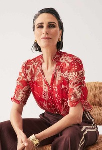 Tops: ONCE WAS Lunette Blouse CrimsonP