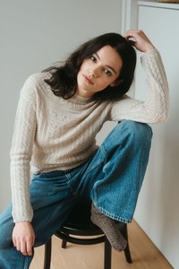 Knitwear: ERIBE Vaila Lace Sweater Oatmeal