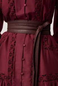 Once Was: ONCE WAS Milton Leather Belt Oxblood