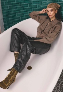 ONCE WAS Joan Leather Pants Black