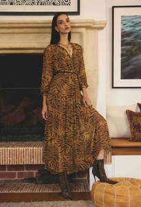 ONCE WAS Solene Sheer Dress Exotica