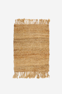 Doormats And Doorstops: Braided Jute Tassel Mat - Small
