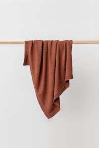 Billie Organic Blanket - Brick