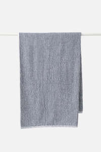 Stripe Cotton Bath Towel - Navy/White