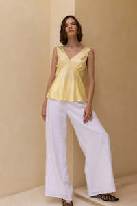 Fever Pant - White Linen