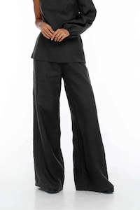 Blak: Fever Pant - Black Linen