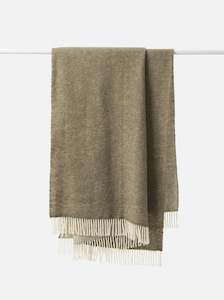 Throws And Blankets: Wool Throw - Matcha