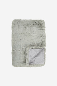 Throws And Blankets: Pele Faux Fur Throw - Seafoam