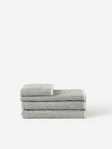 Stripe Organic Cotton Olive/White - Hand Towel