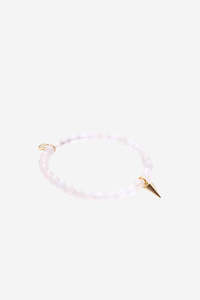 Love Hate Bracelet - Rose Quartz/Gold