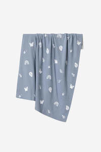 Enchanted Garden Organic Blanket - Sky