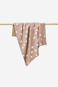 Blankets And Swaddles: Daisy Organic Cotton Blanket - Mushroom