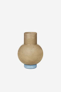 Mari Vase - Taupe/Light Blue