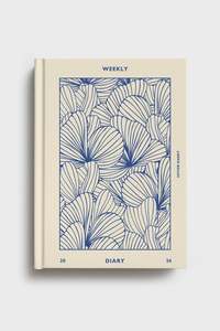 Books And Stationery: Father Rabbit | Weekly Diary 2026 | Prussian Blue Floral