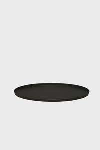 Porcelain And Ceramics: Studio Round Ottoman Tray - Black