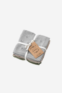 Organic Cotton Wash Cloth Set - Sea