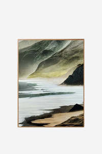 Wall Art: Wild Coast - Natural Frame