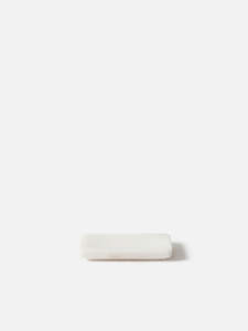 Lifestyle: Ora Marble Rectangular Soap Dish - White