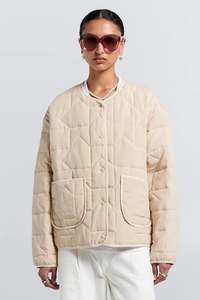 Clothing: Quilted Drift Jacket - Natural