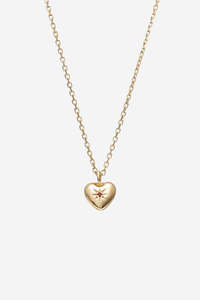 Petite Puffed Heart Necklace