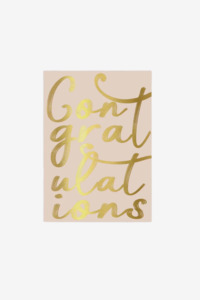 Congratulations Blush and Gold - Gift Card