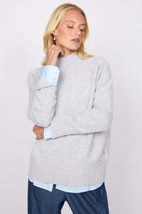 Cashmere Funnel Neck - Fog