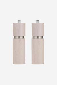Kitchen Accessories: Gather Salt and Pepper Grinder - White Wash