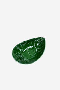Fathers Day: Mussel Porcelain Bowl - Green
