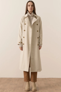 Holland Tencel Trench - Pebble