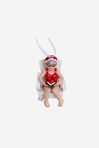 Kiwi Christmas: Mrs Claus On Beach Chair