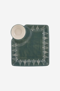 Christmas Evergreen Chip & Dip Plate
