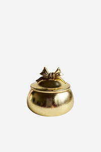 Gold Bow Knot trinket Box