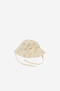 Baby Kids Collection: Organic Muslin Sun Hat - Daisy Print