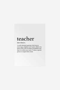 Wall Art: Teacher Unframed Print - A4