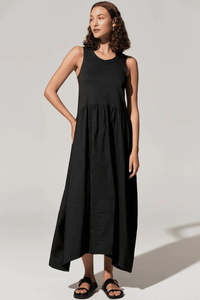 Pol: Belle Tank Dress -Black