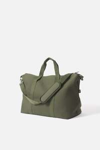 Bags And Wallets: Weekender Bag - Olive Canvas