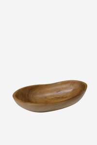Porcelain And Ceramics: Curved Teak Bowl